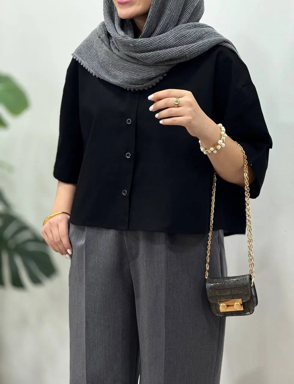 شومیز لینن پنبه ایل ماه